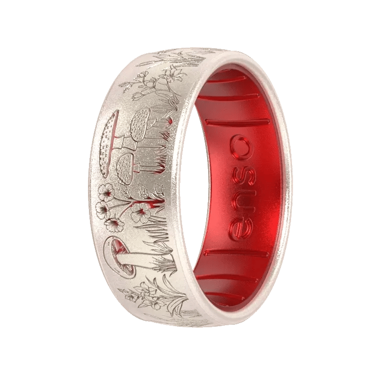 Ring - Silicone Etched Garden Party Ring Spore Me Some Flowers