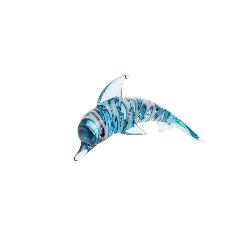 Glass Art - Dolphin Azul Swirl