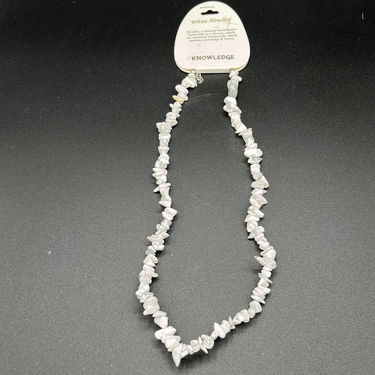 Necklace - Designer White Howlite