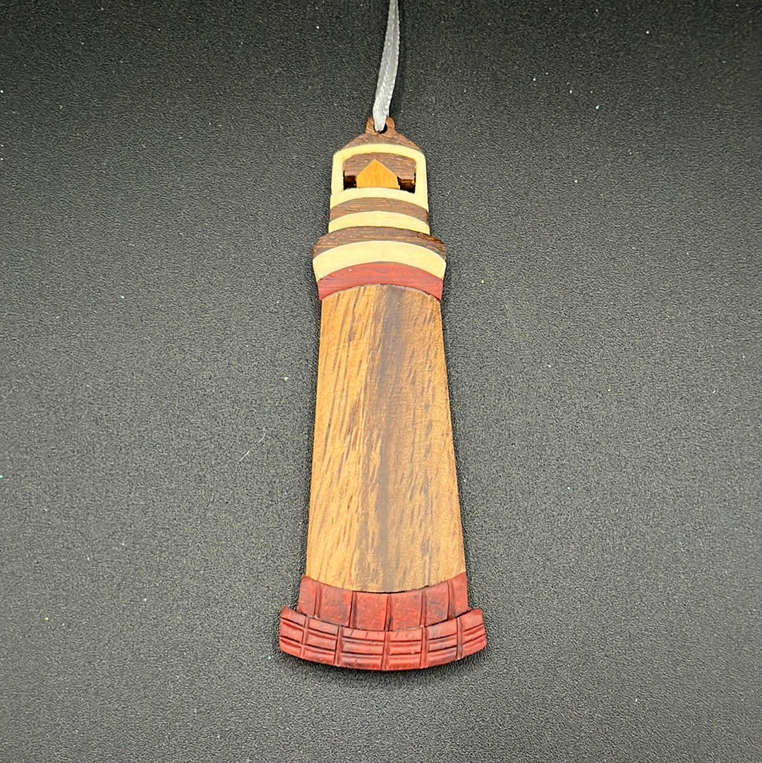 Wooden Lighthouse Ornament
