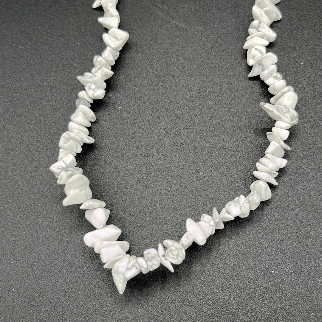 Necklace - Designer White Howlite