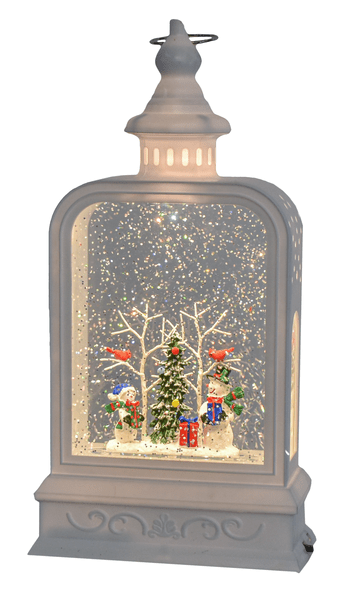 Holiday LED Light Up Shimmer Snowman Lantern