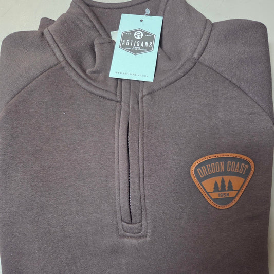 Apparel - Unisex 1/4 Zip A Team Dark Brown