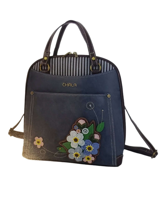 Convertible Backpack Purse Blue Forget-me-not
