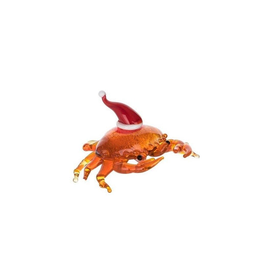 Glass Art - Holiday Crab Mini Glass