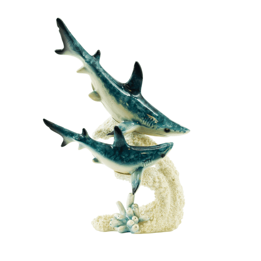 Figurine - Sharks on Coral