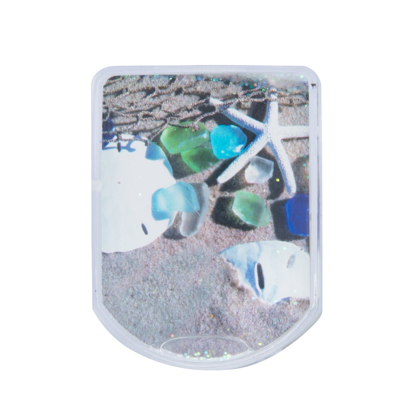 Magnet - Glitter Clip Seaglass & Sea Shells