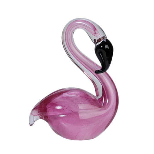 Glass Art - Sitting Flamingo