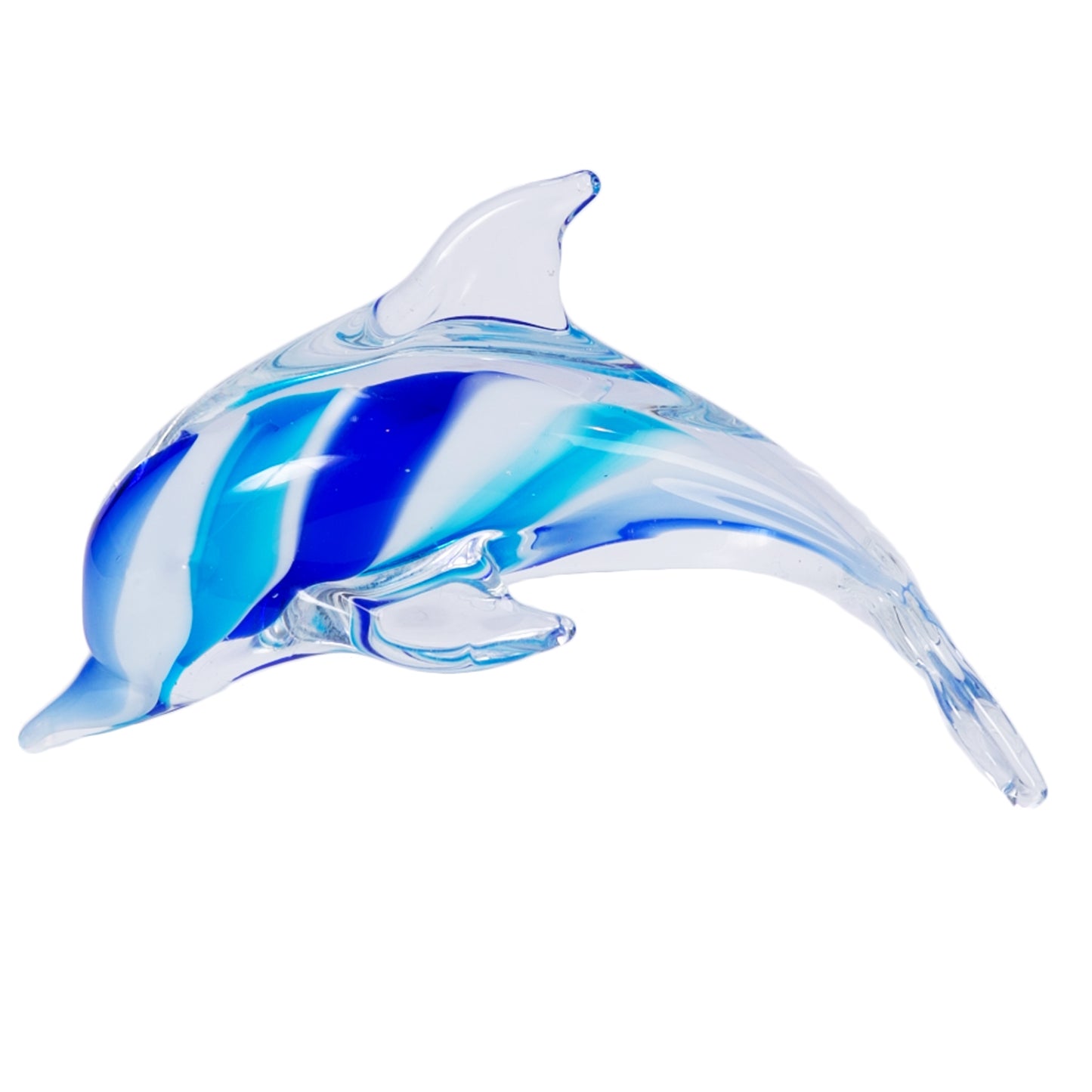 Glass Art - Dolphin Swirl Blue/Teal