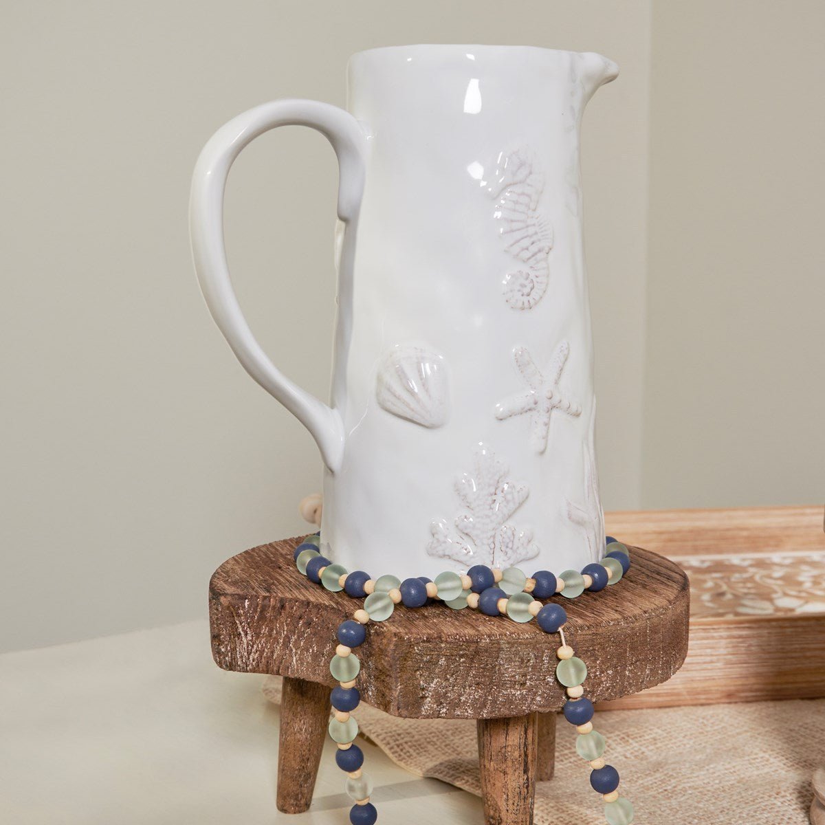 Embossed Beach Pitcher