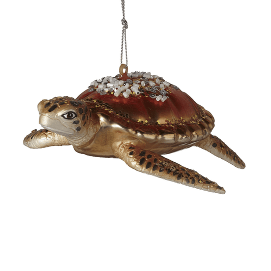 Ornament - Turtle Glass Brown