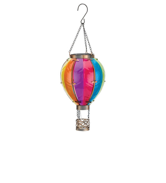 Glass Art - Hot Air Balloon Solar Lantern