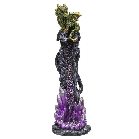 Incense Burner Dragon on Crystals