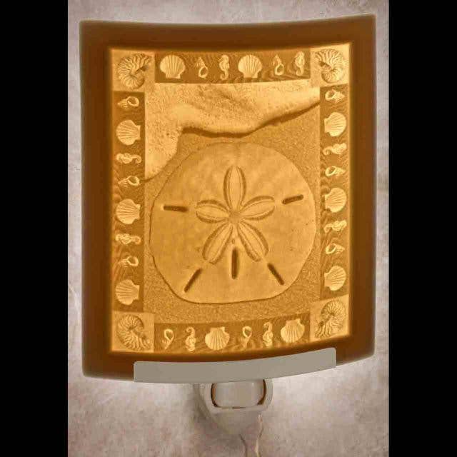 Night Light - Porcelain - Sand Dollar Curved #12