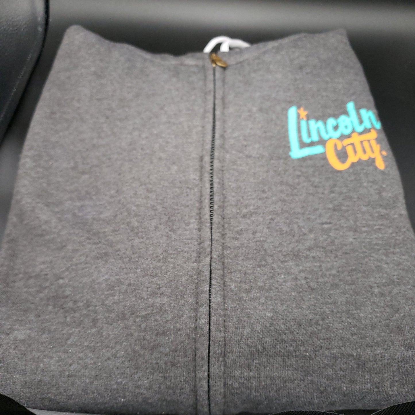 Unisex Zip-up Lincoln City Logo Charcoal Grey