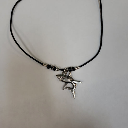 Leather Shark Necklace