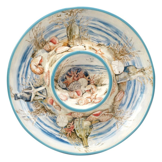 Coastal Landscape Chip and Dip 13.75in