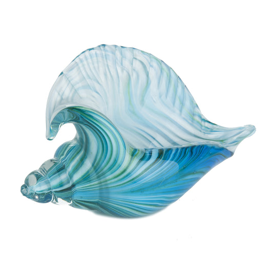 Glass Art - Conch Shell Teal