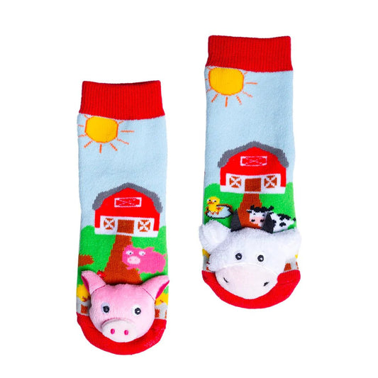 Kids Slipper Socks Mismatch Cow / Pig