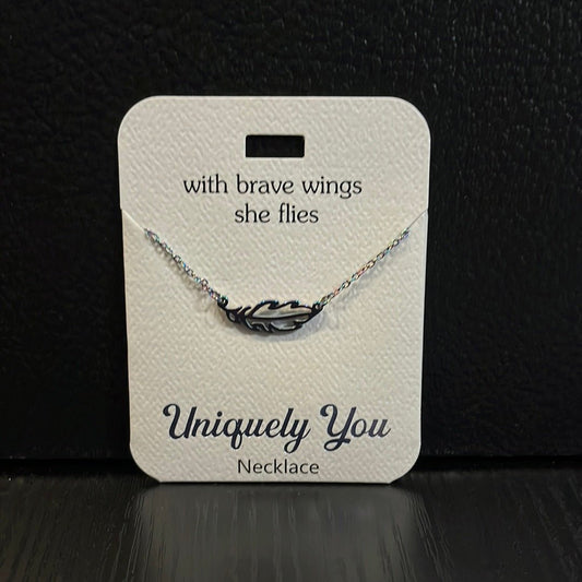 Necklace - YOU 7012 - Feather