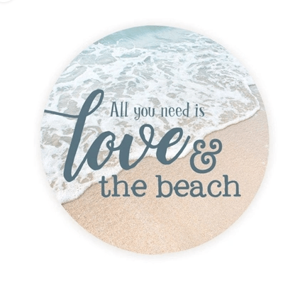 Car Coaster CST0158 - Love & the Beach