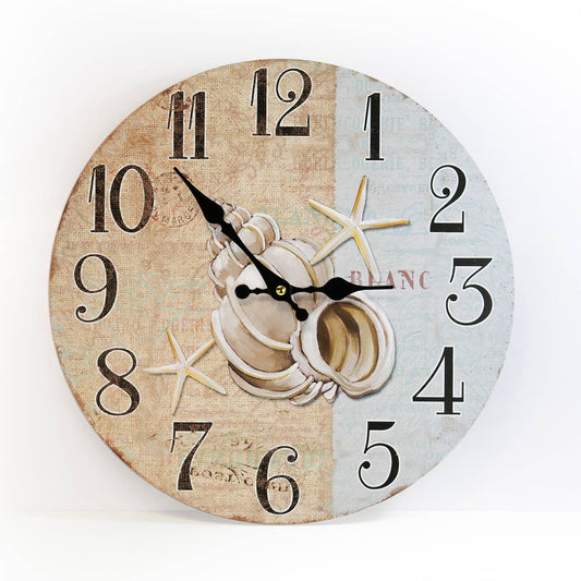 Vintage Shell Clock 13"