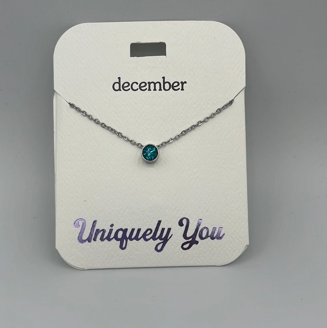 Necklace - YOU 2012 - December Birthstone - Blue Zirconia