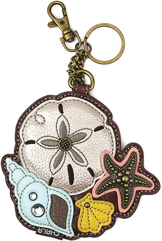 Key Fob Coin Purse Sand Dollar