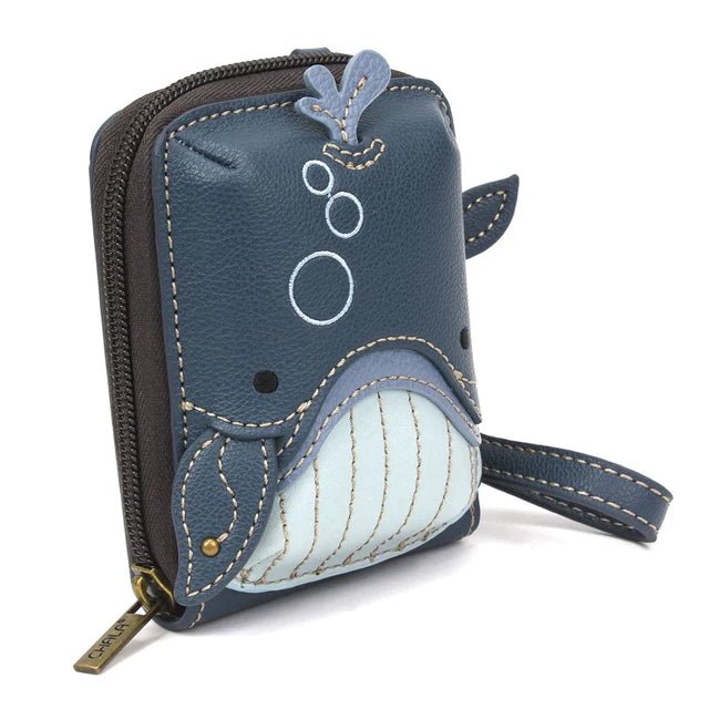 Cute C Credit Card Holder Blue Whale