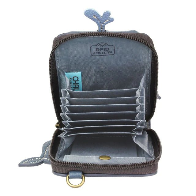 Cute C Credit Card Holder Blue Whale