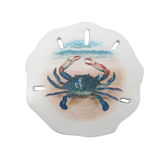 Magnet - Sand Dollar - w/Blue Crab