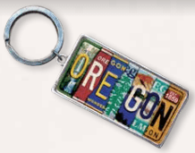 Keychain - Oregon License Plate Epoxy