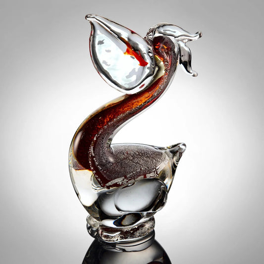 Glass Art - Pelican with Fish