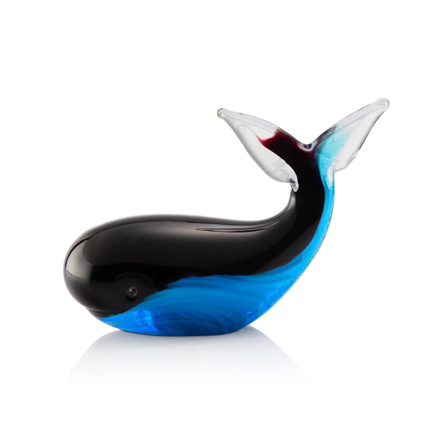 Whale Blue Glass Art glow in the dark