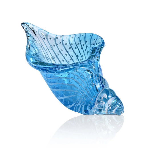 Glass Art - Clear Blue Shell