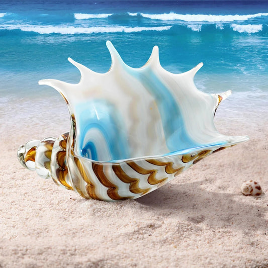 Glass Art - Striped Conch Shell