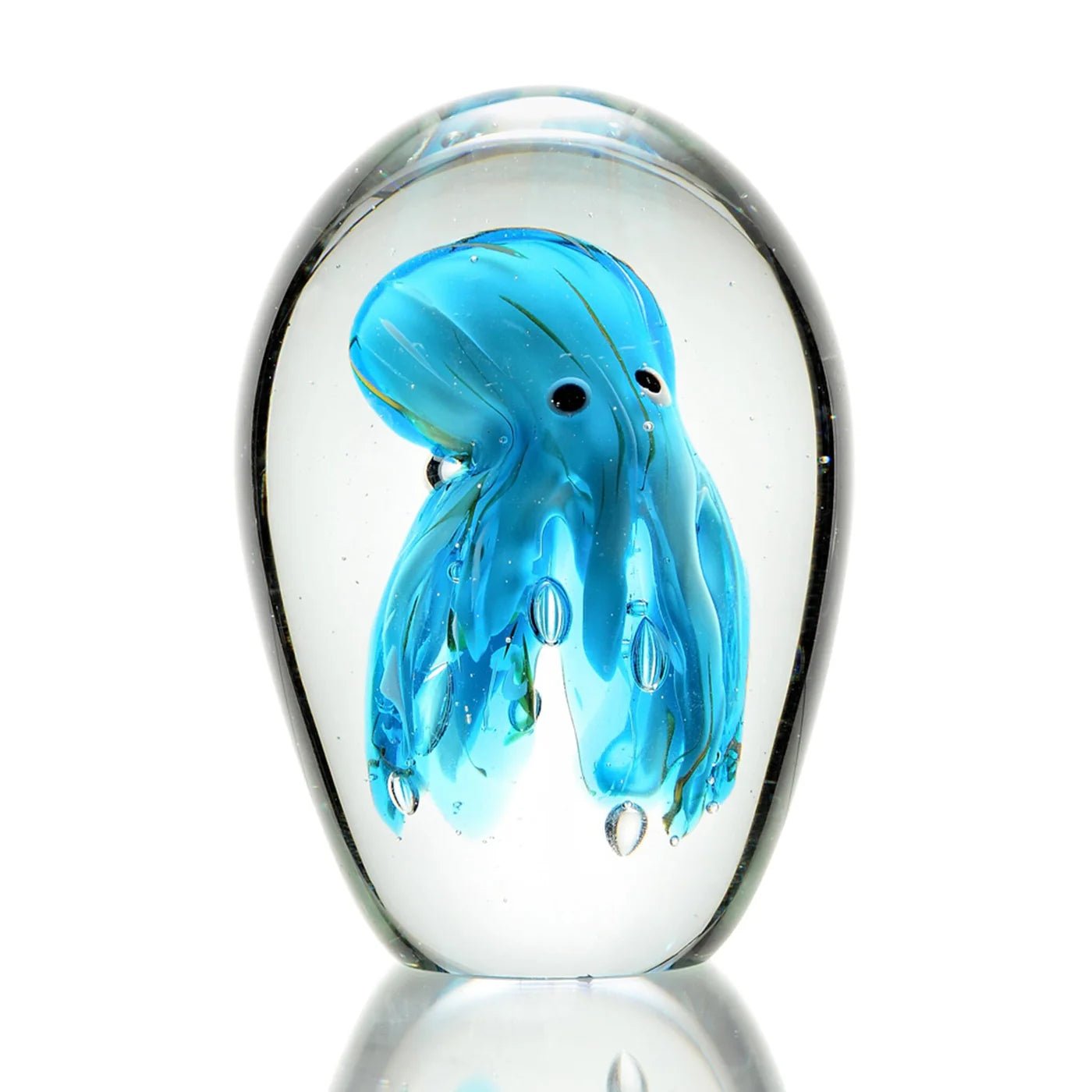 Octopus Deep Blue Glass Art