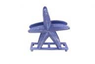 Napkin Holder - Cast Iron Blue Starfish 6"