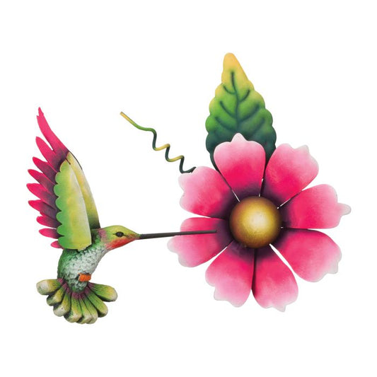 Wall Décor Hummingbird Flower