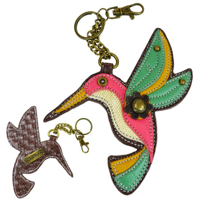 Key Fob Coin Purse Hummingbird