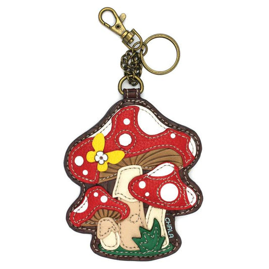 Key Fob Coin Purse Mushroom