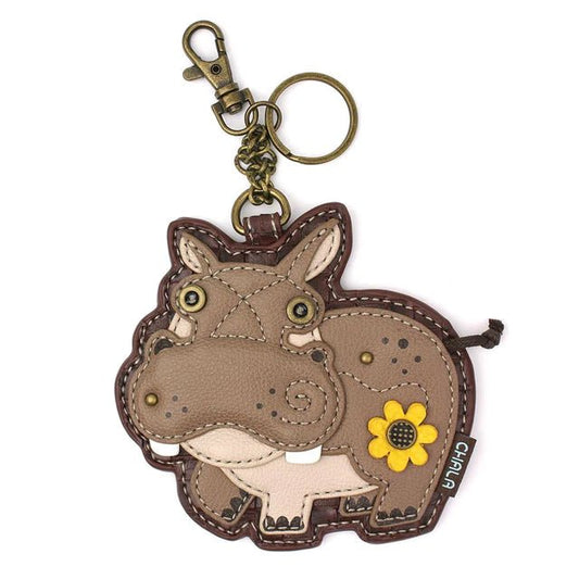 Key Fob Coin Purse Hippo