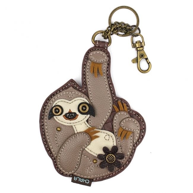 Key Fob Coin Purse Sloth