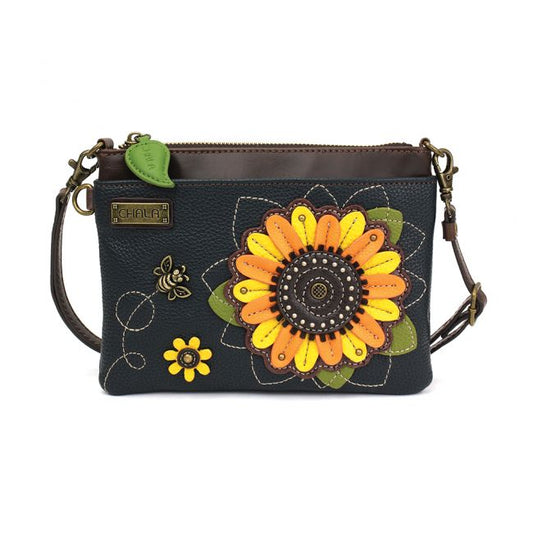 Mini Crossbody Navy Sunflower