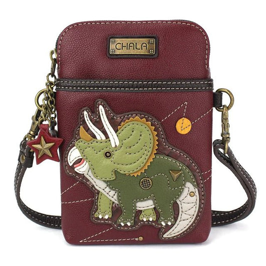 Cell Phone Xbody Maroon triceratops