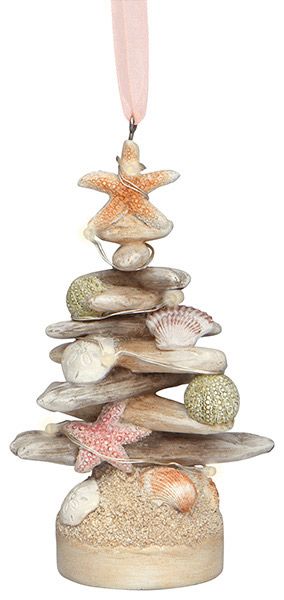 Ornament Resin Driftwood Tree with Shells