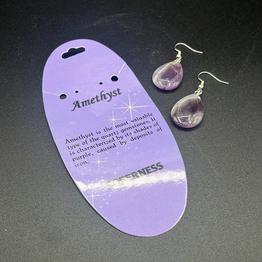 Earrings - Tear Drop - Amethyst