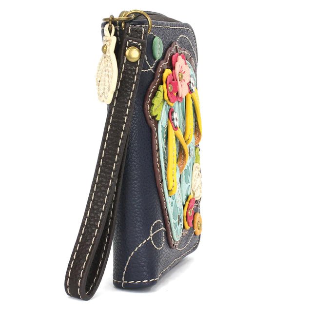 Zip Around Wallet Navy Flip Flop