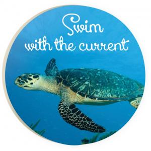 Car Coaster COA0149 - Swim with the Current - Sea Turtle