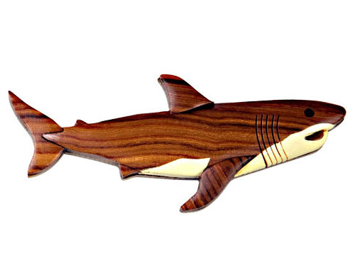 Wooden Shark Magnet